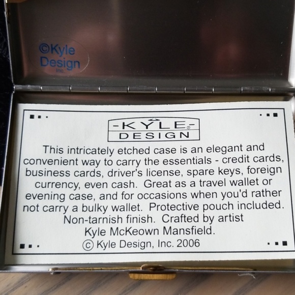 NWT Kyle McKeown Design Metal Card Case - Picture 4 of 7